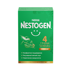 Купить Nestogen 4 Детское молочко с пребиотиками и лактобатериями L.Reuteri с 18 мес 600 г 1 шт цена