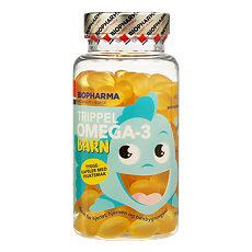 Купить Biopharma Trippel Omega-3 Barn Тройная Омега-3 для детей жевательные капсулы массой 710 мг 120 шт цена