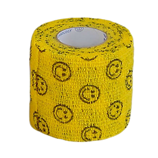 Купить SMI Flex-Bandage Бинт самофиксирующийся желтый с улыбками 5 см х 4,5 м цена