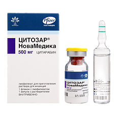 Купить Цитозар НоваМедика лиофилизат д/приг раствора для инъекций 500 мг 1 шт цена