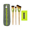 EcoTools Набор для макияжа Travel And Glow Beauty Kit 3 кисти+косметичка и салфетки 1 уп
