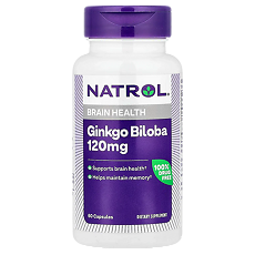 Изображение товара Natrol Гинкго Билоба/Ginkgo Biloba капсулы массой 120 мг 60 шт