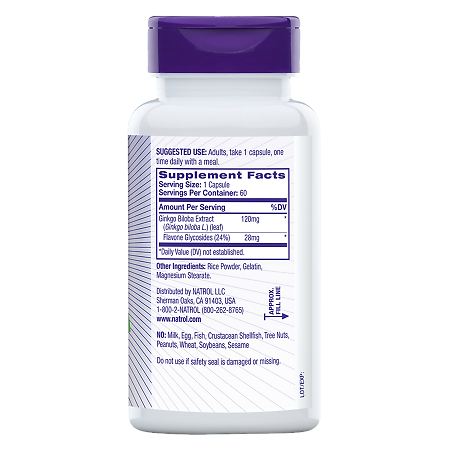 Natrol Гингко Билова / Ginkgo Biloba капсулы 120 мг 60 шт