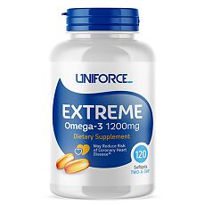 Изображение товара Uniforce Экстрим Омега-3 1200 мг/Extreme Omega-3 1200 mg капсулы массой 1850 мг 120 шт