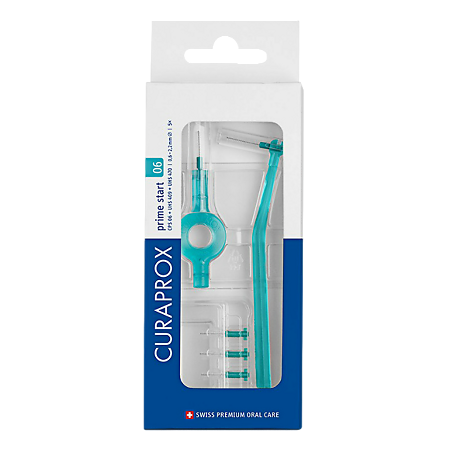 Изображение товара Curaprox Набор для гигиенического ухода Prime Start: 5 ершиков CPS 06 с держателем UHS 4 1 уп