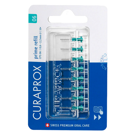 Curaprox CPS 06 Prime Ершик межзубный 0,6 мм бирюзовый 8 шт