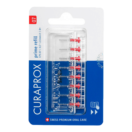 Curaprox CPS 07 Prime Ершик межзубный 0,7 мм красный 8 шт