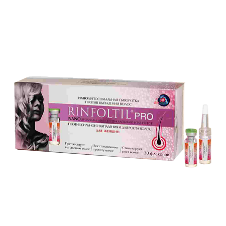 Ринфолтил Про Нанолипосомальная сыворотка против выпадения волос для женщин 160 мг фл 30 шт