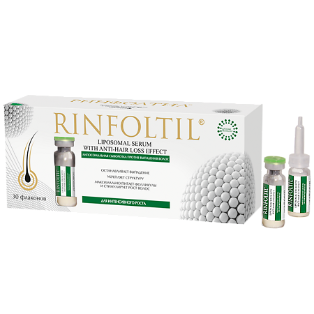 Изображение товара Ринфолтил липосомальная сыворотка для интенсивного роста волос против выпадения и ломкости фл 30 шт