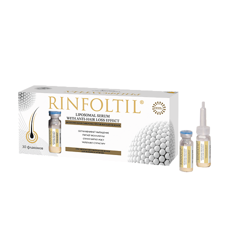 Изображение товара Ринфолтил Липосомальная сыворотка против выпадения волос при любом типе выпадения волос фл 30 шт