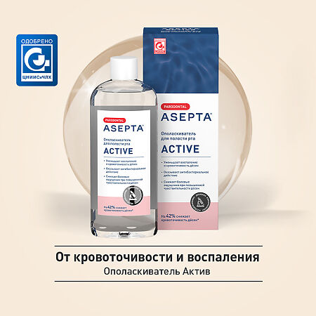 Асепта Active ополаскиватель для полости рта 250 мл 1 шт