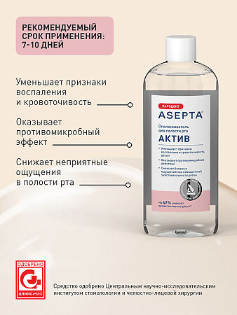 Асепта Active ополаскиватель для полости рта 250 мл 1 шт
