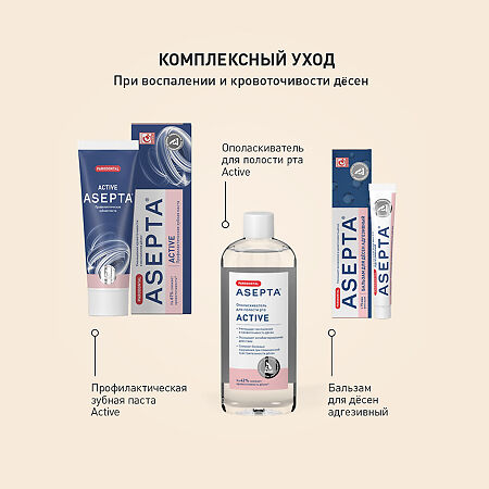 Асепта Active ополаскиватель для полости рта 250 мл 1 шт