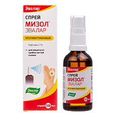 Купить Мизол Эвалар спрей противогрибковый 1% 50 мл 1 шт цена