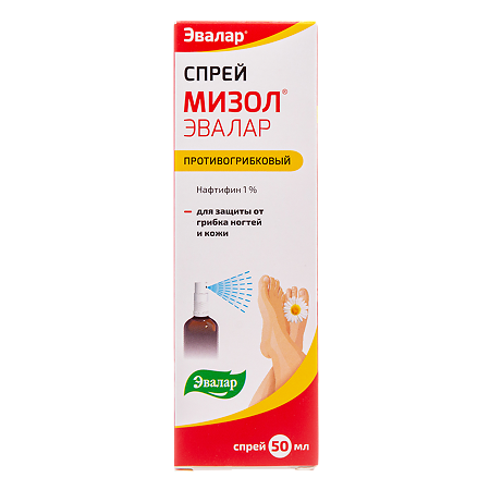 Мизол Эвалар спрей противогрибковый 1% 50 мл 1 шт