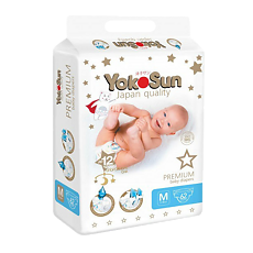 Купить YokoSun Подгузники Premium р.M (5-10 кг) 62 шт цена
