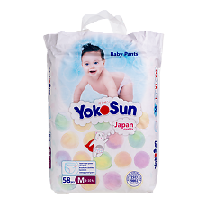 Купить YokoSun Подгузники-трусики р.M (6-10 кг) 58 шт цена