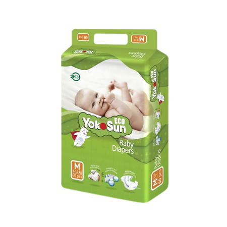 YokoSun Подгузники детские Eco р.М (5-10 кг) 60 шт
