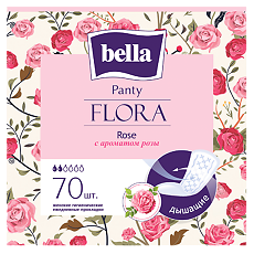 Изображение товара Bella Прокладки Panty Flora Rose гигиенические ежедневные с ароматом розы 70 шт