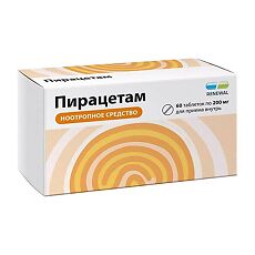 Купить Пирацетам таблетки покрыт.плен.об. 200 мг 60 шт цена