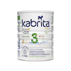 Купить Детское молочко Kabrita 3 Gold на козьем молоке для комфортного пищеварения с 12 месяцев 800 г 1 шт цена