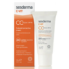 Купить Sesderma C-VIT CC Cream Крем корректирующий тон кожи  с витамином С SPF15 30 мл 1 шт цена