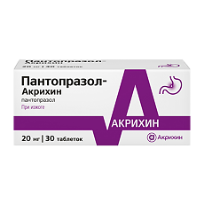 Изображение товара Пантопразол-Акрихин таблетки кишечнорастворимые покрыт.плен.об. 20 мг 30 шт