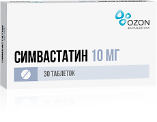Изображение товара Симвастатин таблетки покрыт.плен.об. 10 мг 30 шт