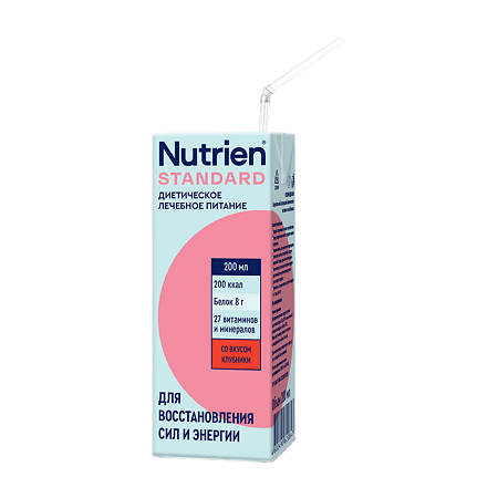 Изображение товара Нутриэн Стандарт лечебное (энтеральное) питание со вкусом клубники 200 мл 1 шт