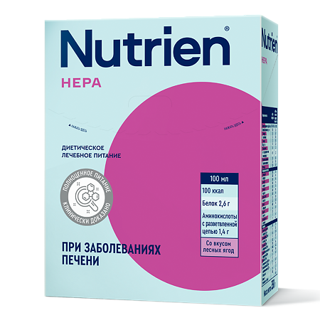 Изображение товара Нутриэн Гепа со вкусом лесных ягод лечебное (энтеральное) питание сухая смесь 350 г 1 шт