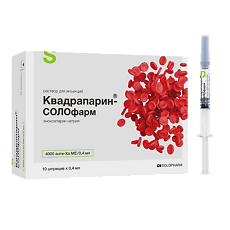 Купить Квадрапарин-СОЛОфарм раствор для инъекций 10000 анти-ха ме/мл 0,4 мл шприцы 10 шт цена