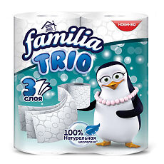 Купить Familia Trio Туалетная бумага трёхслойная 4 шт цена