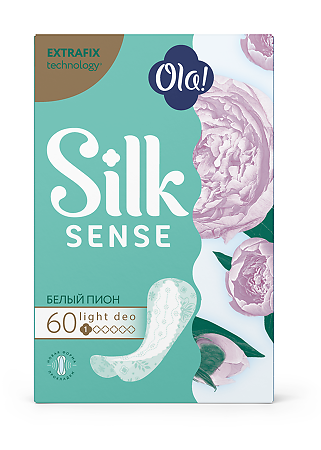 Ola! Silk Sense Light Прокладки ежедневные стринг-мультиформ Белый пион 60 шт