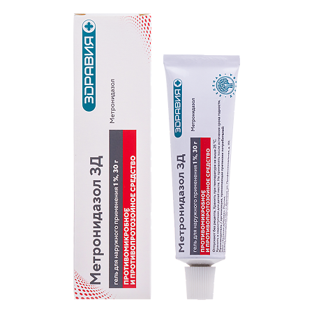 Метронидазол гель для наружного применения 1 % 30 г 1 шт