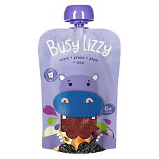 Купить Busy Lizzy Пюре яблоко, чернослив, слива (пауч) 6 мес. 100 г 1 шт цена