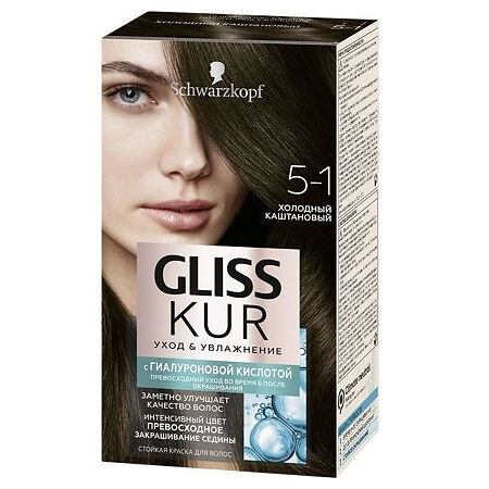 Изображение товара Gliss Kur Уход & Увлажнение Краска для волос 5-1 Холодный каштановый 1 шт
