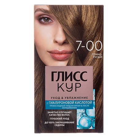 Изображение товара Gliss Kur Уход & Увлажнение Краска для волос 7-00 Тёмно-русый 1 шт