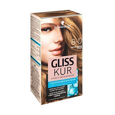 Купить Gliss Kur Уход & Увлажнение Краска для волос 8-0 Натуральный русый 1 шт цена