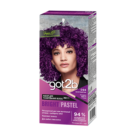 Got2B Bright/Pastel Краска для волос тонирующая 094 Фиолетовый панк 80 мл 1 шт