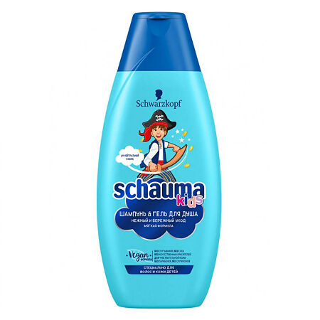 Изображение товара Schauma Kids Шампунь и Гель для душа для мальчиков 350 мл гипоаллергенный уход