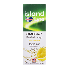Изображение товара Lysi Омега-3 / Omega-3 Lemon Рыбий жир со вкусом лимона 240 мл 1 шт