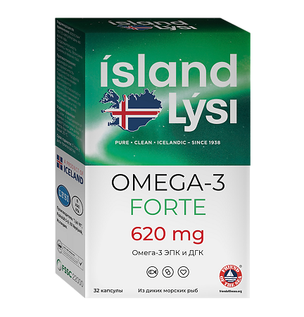 Lysi Омега-3 Форте капсулы по 1000 мг 32 шт