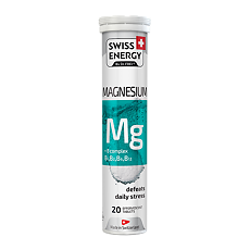 Купить Swiss Energy Магний+В комплекс/Magnesium+B complex таблетки шипучие массой 4,0 г 20 шт цена