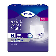 Купить Tena Pants Night Super подгузники для взрослых (трусы) р. М (80-110 см) 10 шт цена
