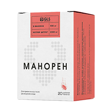 Купить Манорен GLS шипучие таблетки массой 4 г 20 шт цена