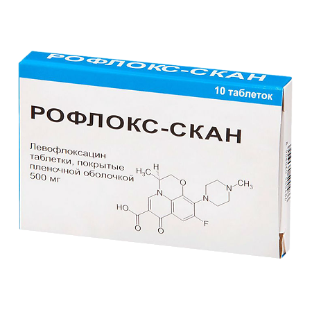 Рофлокс-Скан таблетки покрыт.плен.об. 500 мг 10 шт