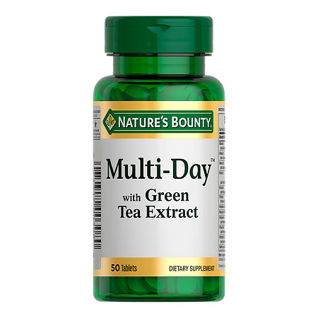 Nature's Bounty Мультидэй с экстрактом зеленого чая таблетки массой 1679 мг 50 шт