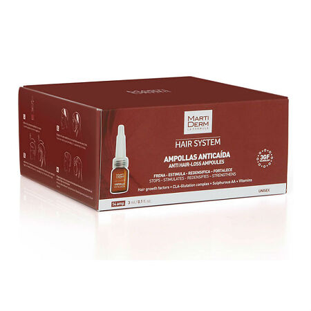 Изображение товара MartiDerm Hair System Средство против выпадения волос ампулы 3 мл 14 шт