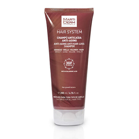 Изображение товара MartiDerm Hair System Шампунь против выпадения волос Anti-Aging 200 мл 1 шт