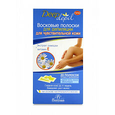 Изображение товара Флоресан Deep Depil Восковые полоски для депиляции с ромашкой и вит. Е для чувствительной кожи 20 шт